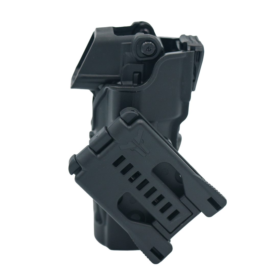 OC Kit-A OC spray holster angled side view showing retention system