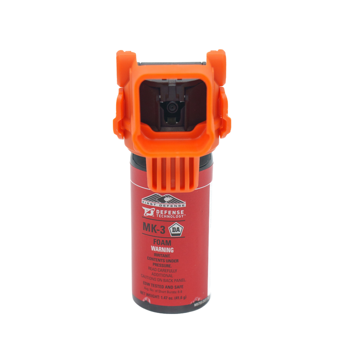 OC Kit-A pepper spray holder installed on red training canister